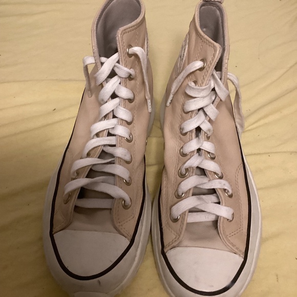 CONVERSE LEATHER SNEAKERS WITH SERRATED SOLE W 10/M8.5 - Picture 2 of 12